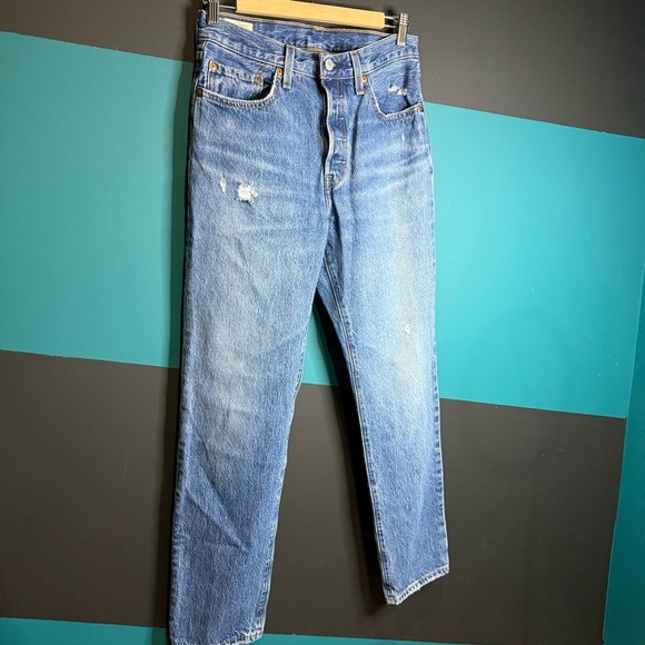 Levi's Premium 501 Blue Jeans size W27 L30 - Picture 3 of 13